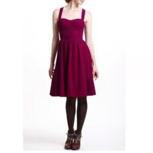 Anthropologie HD in Paris Bright Fuchsia Dress